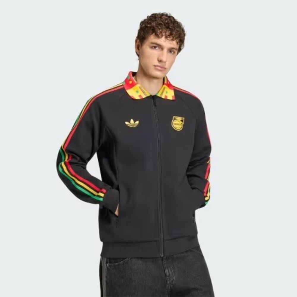 Adidas Originals Jamaica Beckenbauer Track Jacket Black Mens IT7510 XXL